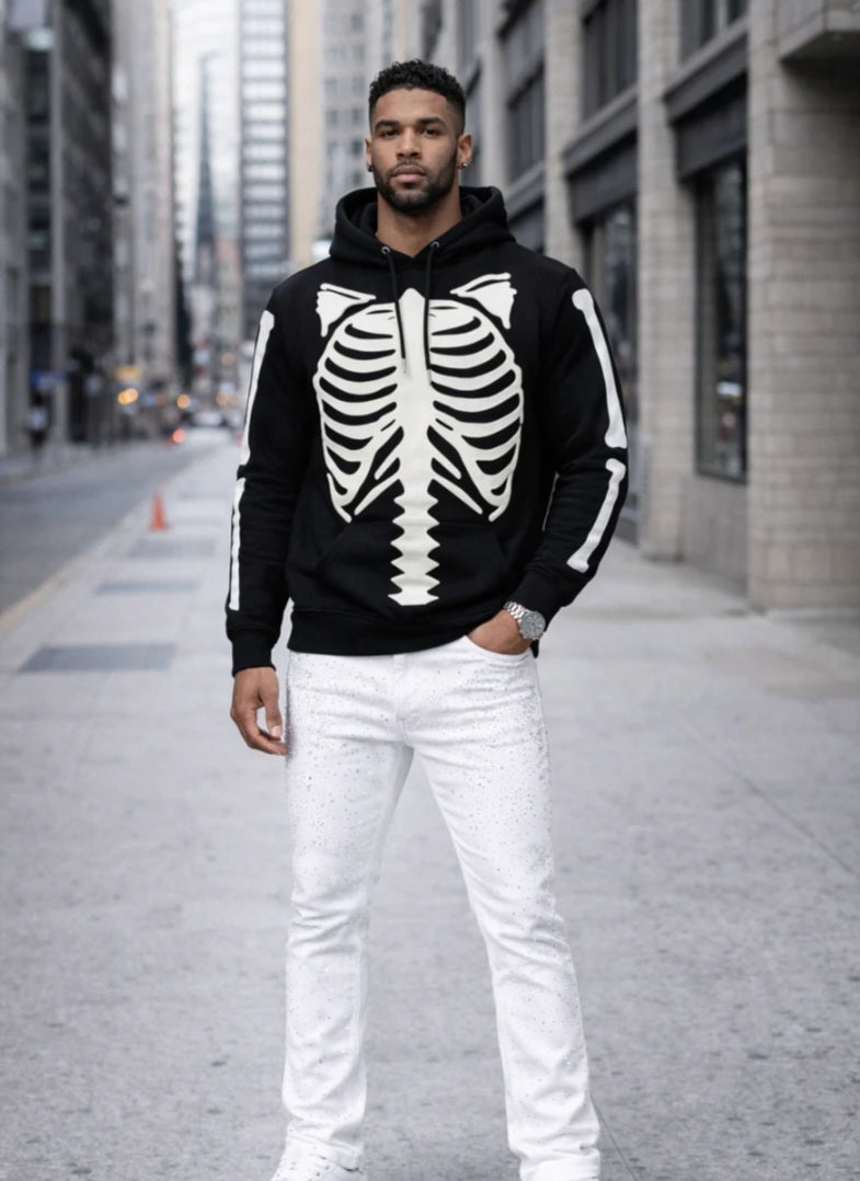 RibCage Puff Print FLC Hoodie