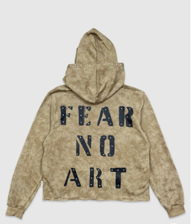 Fear No Art Cropped Hoodie